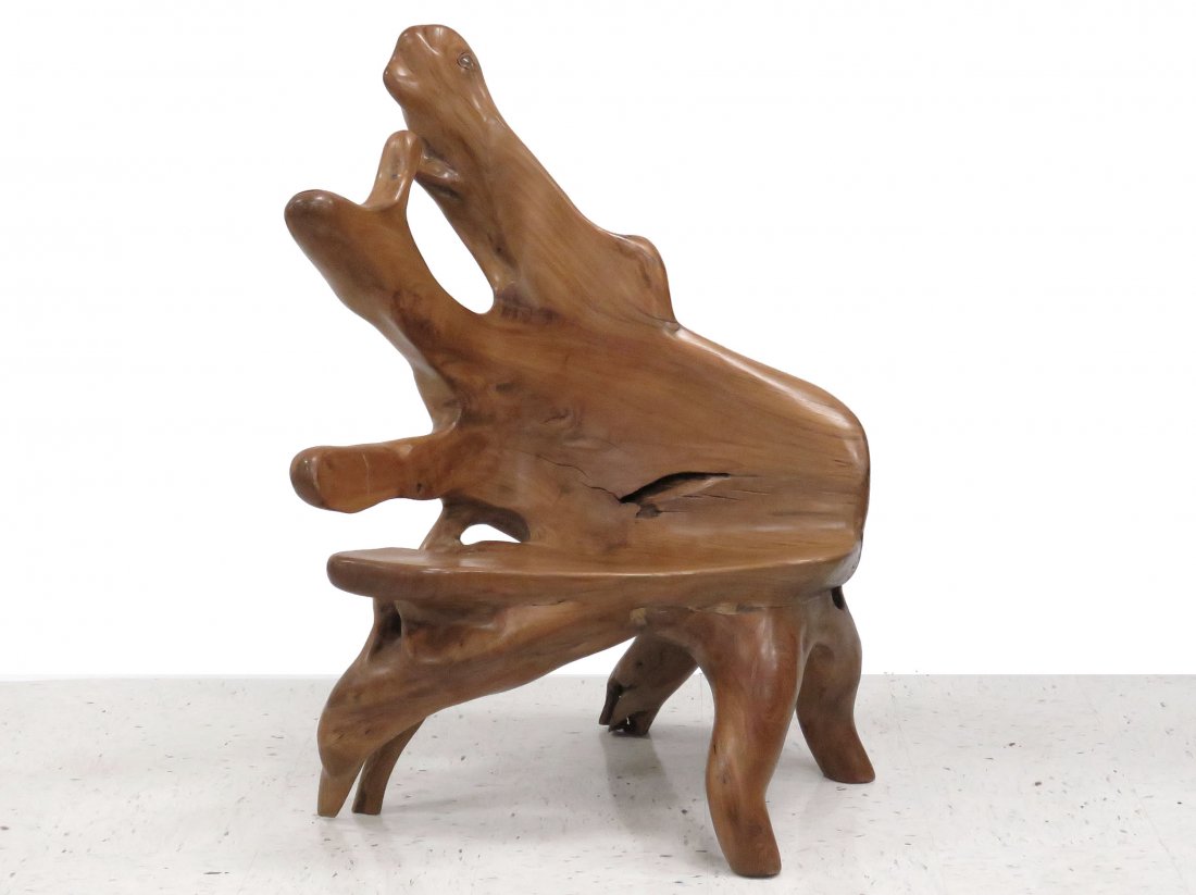 RECLAIMED TEAK ROOT WOOD CHAIR (1 of 6)