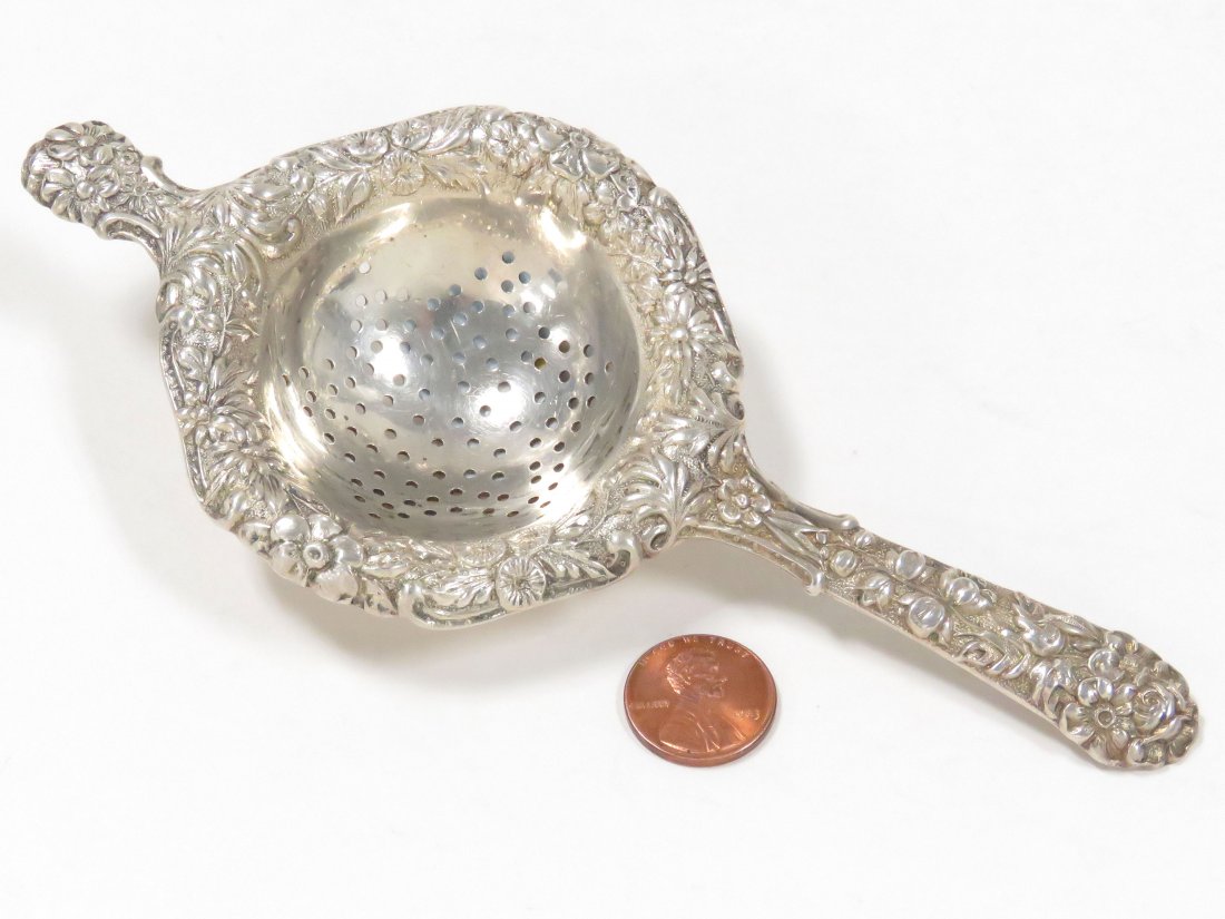 S. KIRK & SON STERLING TEA STRAINER (1 of 2)