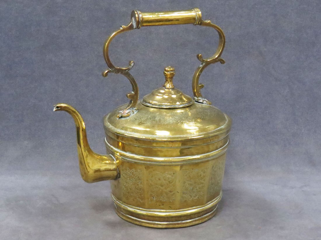 MID-EASTERN/TURKISH BRASS KETTLE, 19TH CENTURY (1 of 6)