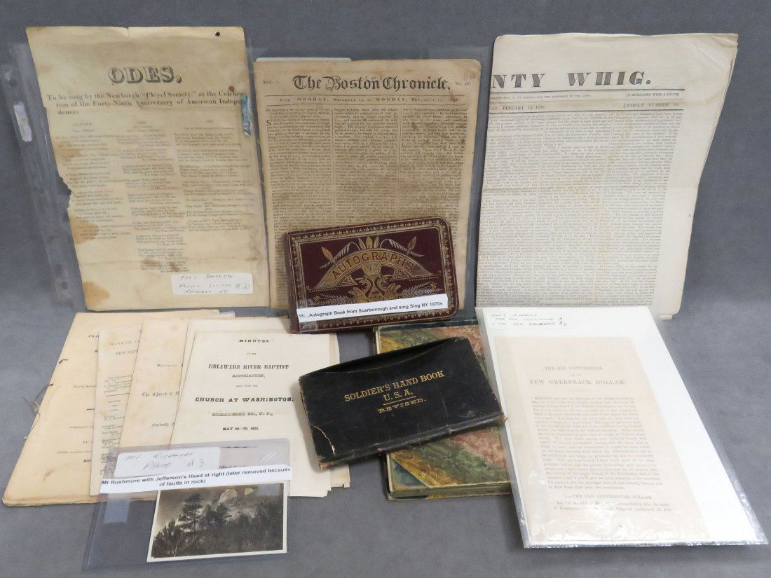 LOT (16) ASSORTED INCLUDING 1768 BOSTON CHRONICLE (1 of 8)