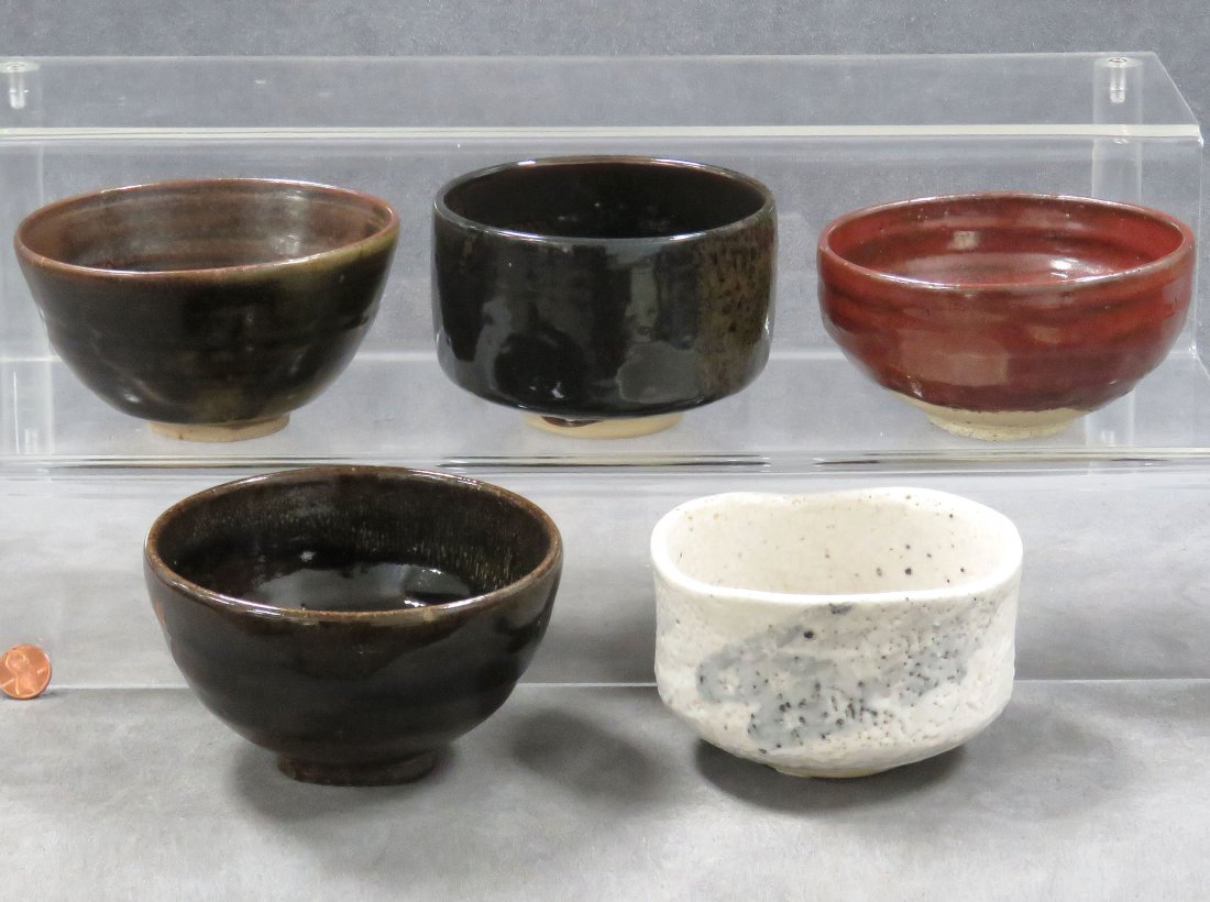 LOT (5) ASSORTED JAPANESE CERAMIC CHAWAN (1 of 6)