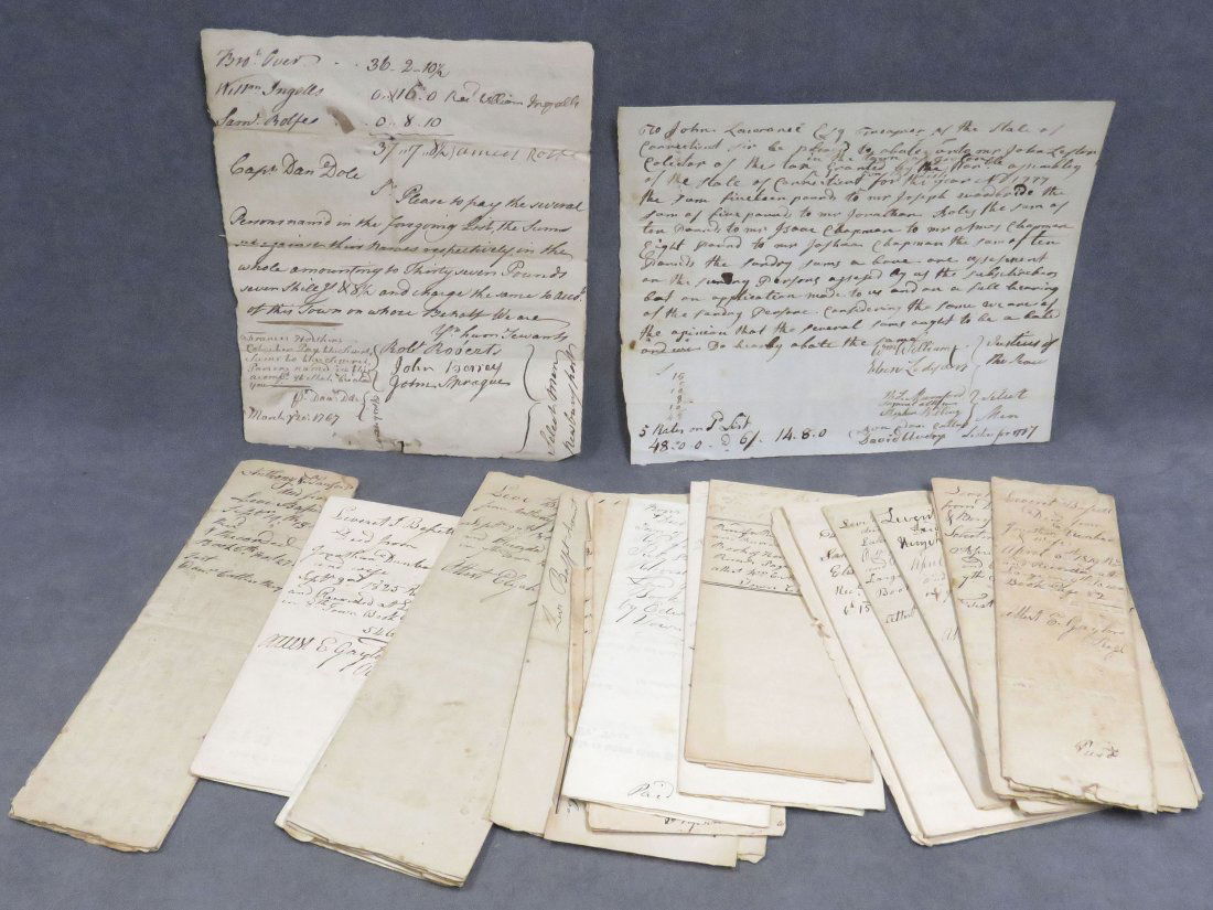 LOT (17) INCLUDING 1767 NEWBURYPORT PAY VOUCHER (1 of 3)