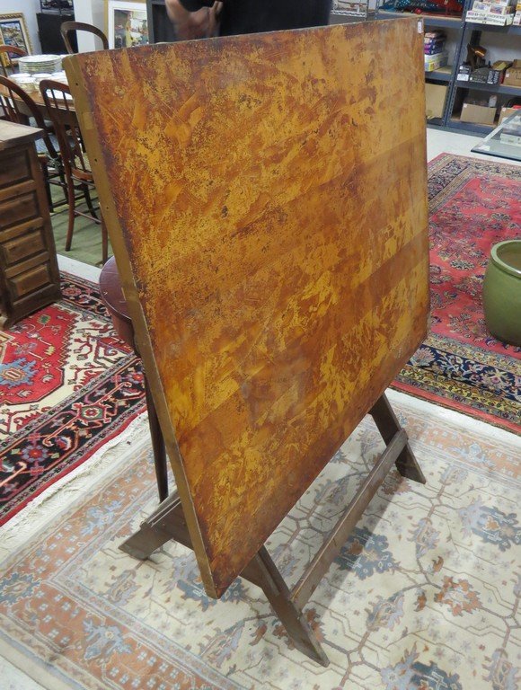 VINTAGE DRAFTING TABLE. ADJUSTABLE HEIGHT; TOP 36 X 48" (1 of 2)