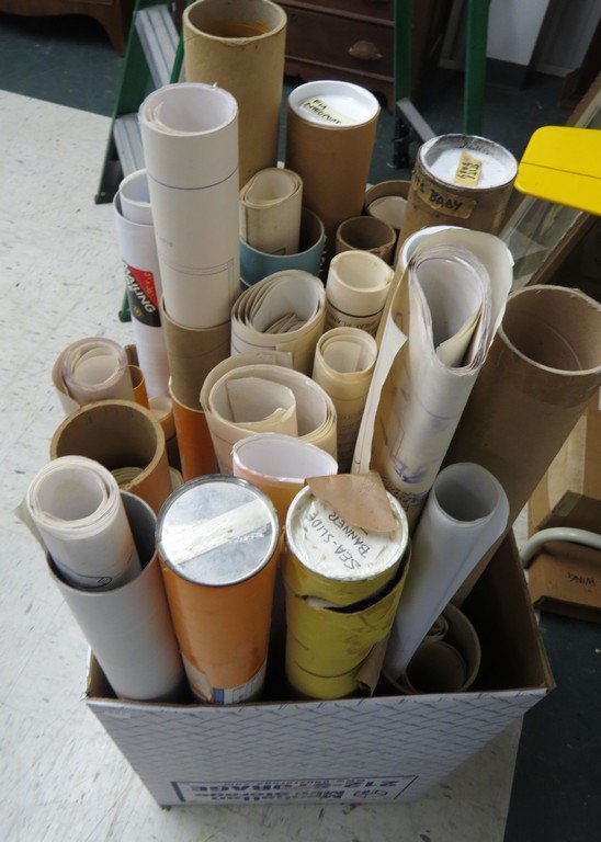 LARGE BOX LOT MODEL/ARCHITECTURAL PLANS/DRAWINGS, MANY (1 of 3)