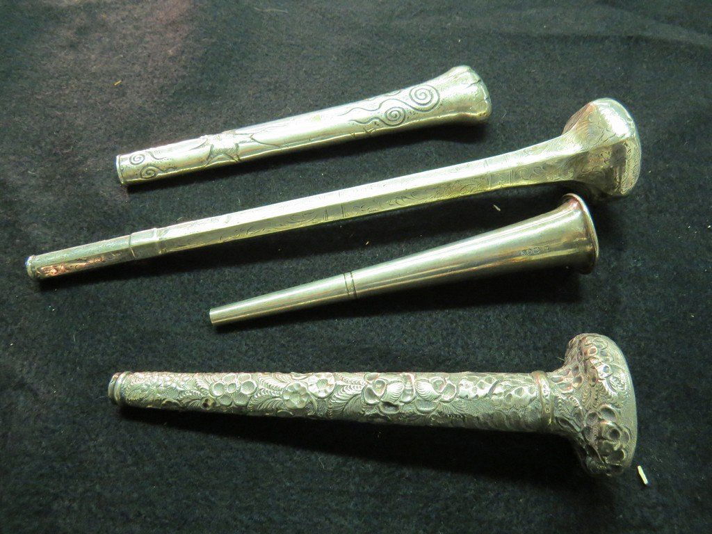 LOT (4) VICTORIAN AND EDWARDIAN STERLING PARASOL (1 of 5)