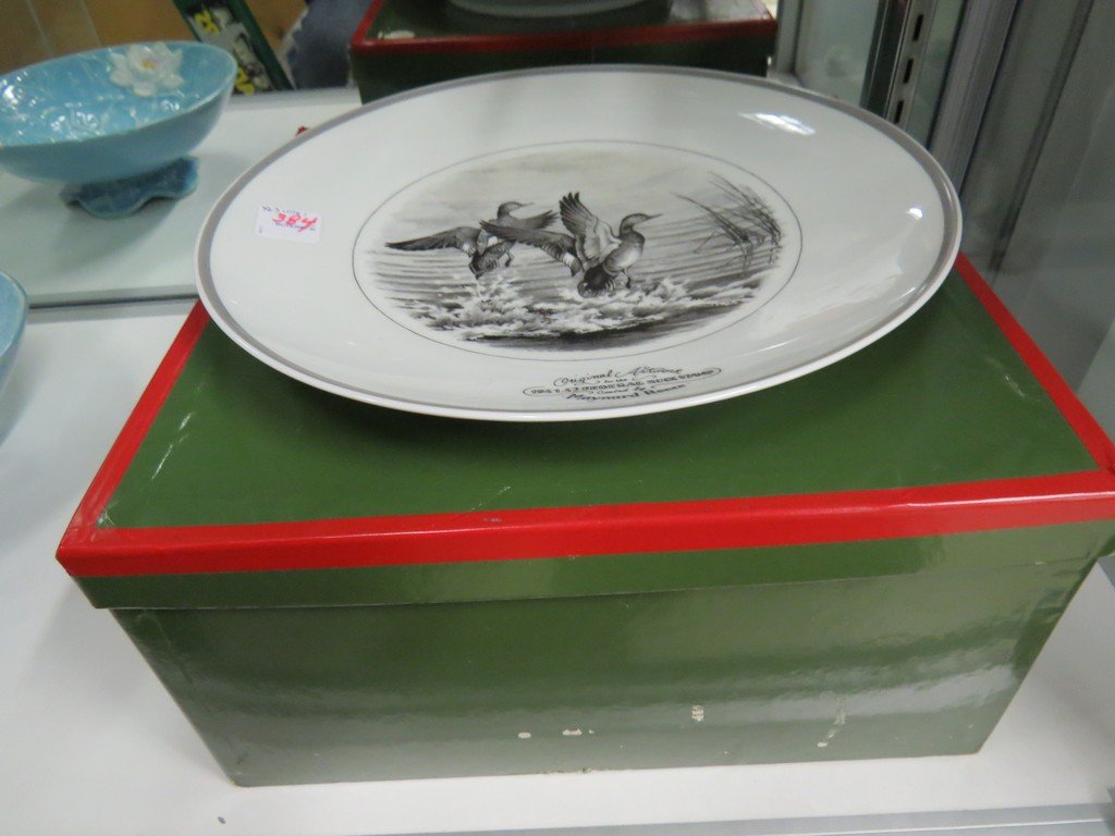 SET (6) ASSORTED LIMOGES DUCK STAMP PLATES, 1951-1969. (1 of 2)