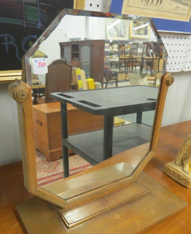 VINTAGE ART DECO DRESSING STAND MIRROR. HEIGHT 18 1/2" (1 of 3)