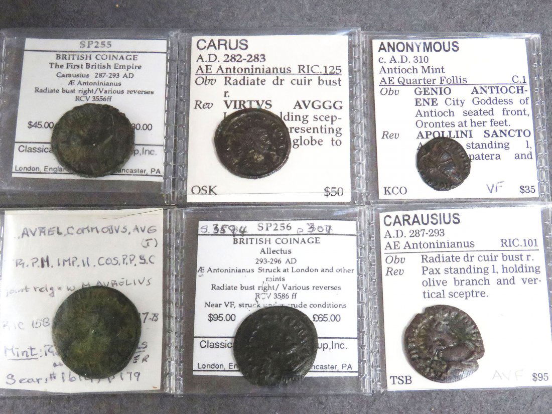 LOT (6) IMPERIAL ROMAN EMPIRE COINS INCLUDING COMMODUS (1 of 1)