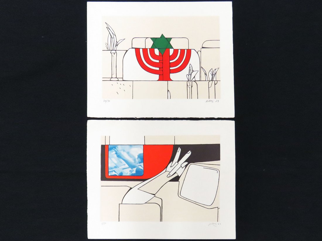 VALERIO ADAMI (ITALY 1935-), LOT (2) LITHOGRAPHS, (1 of 7)