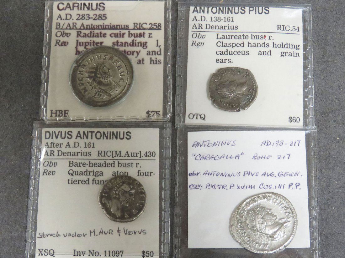 LOT (4) IMPERIAL ROMAN EMPIRE COINS INCLUDING ANTONIUS (1 of 2)