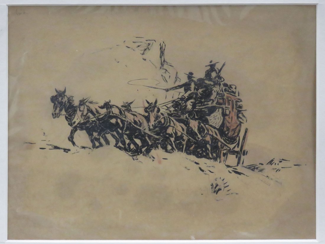 NICK EGGENHOFER (AMERICAN 1897-1985), INK AND GOUACHE (1 of 3)