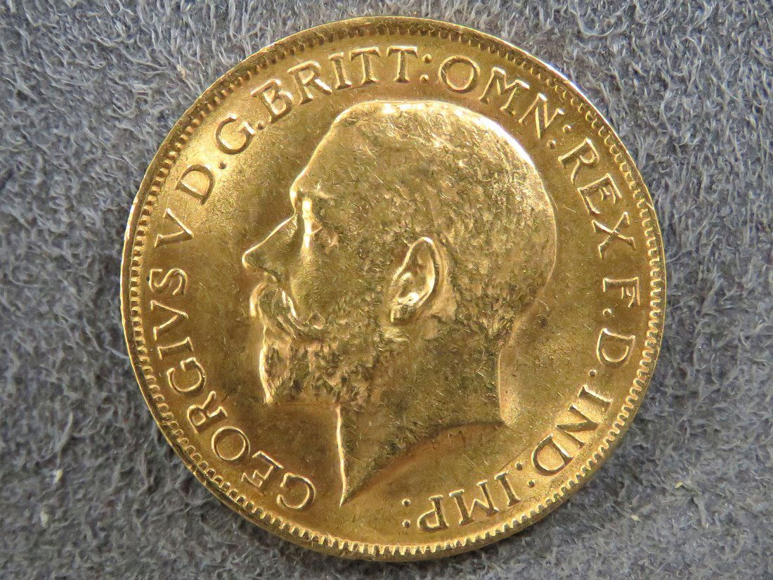1927 BRITISH SOVEREIGN GOLD COIN MARKED SA, UNGRADED (1 of 2)