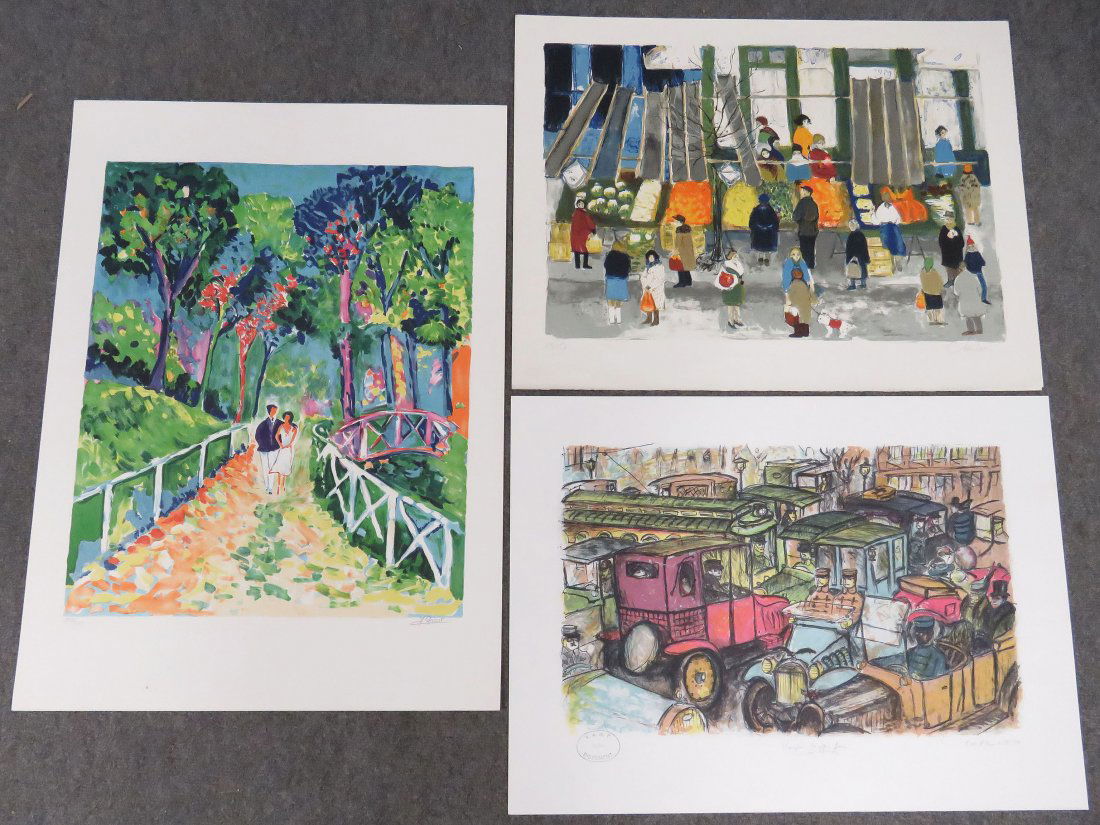 LOT (3) ASSORTED FRENCH LITHOGRAPHS INCLUDING NATALIE (1 of 4)