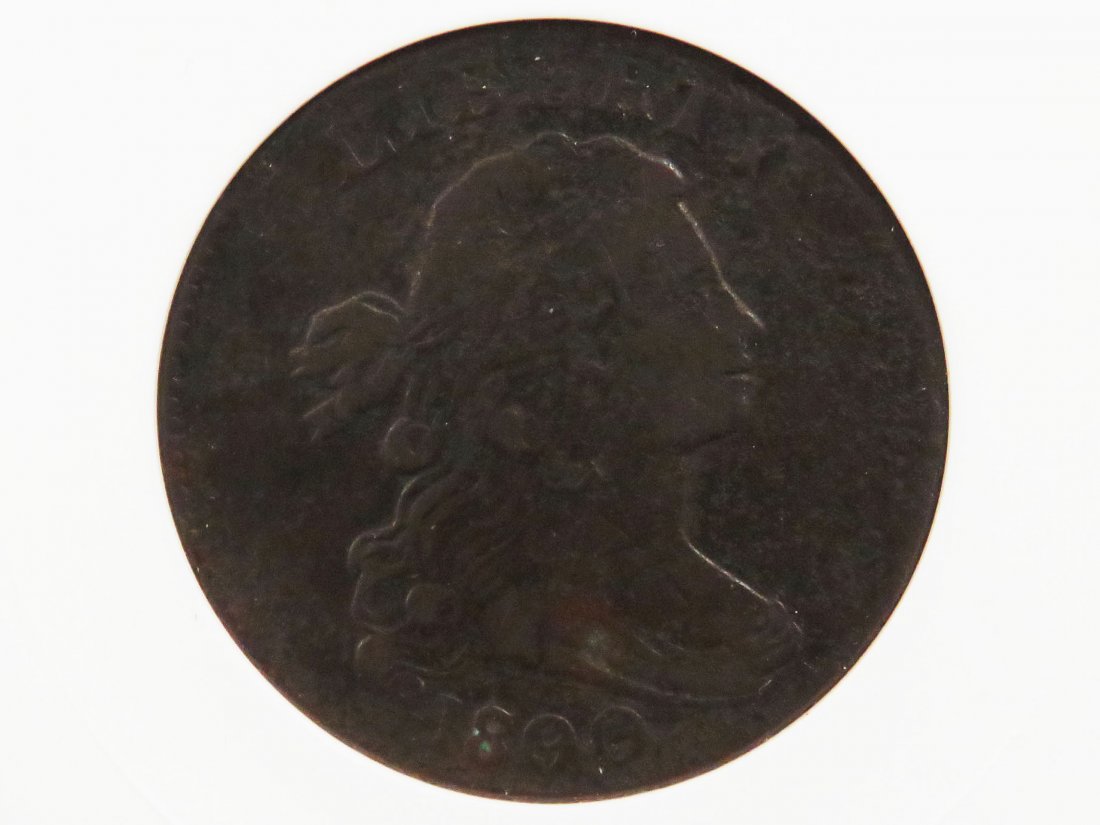 DRAPED BUST COPPER ONE CENT ERROR COIN (1800 OVER 79), (1 of 3)