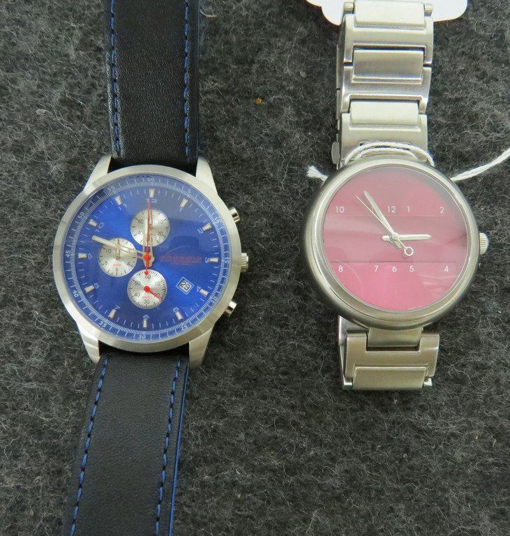 LOT (2) ANDROID STAINLESS WRISTWATCHES INCLUDING (1 of 3)
