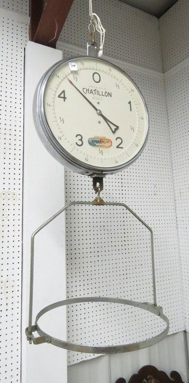 VINTAGE JOHN CHATILLON AND SONS HANGING SCALE. (1 of 3)