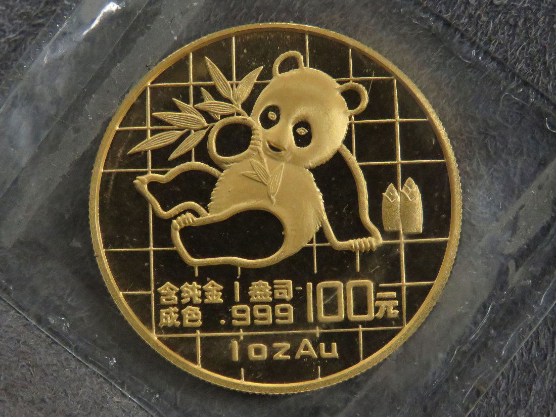 1989 CHINESE GOLD 100 YUAN PANDA COIN, LARGE DATE. 1 (1 of 2)