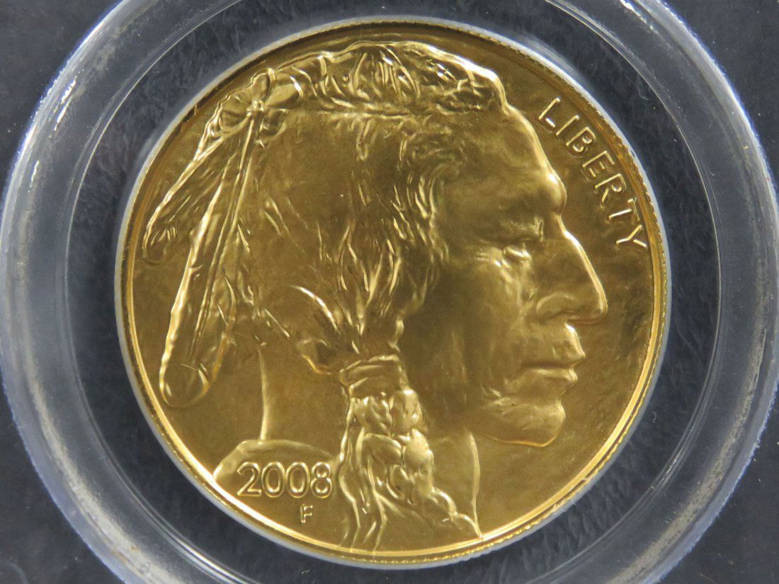 2008 AMERICAN BUFFALO $50.00 GOLD COIN. 1 OZ (MS-70) (1 of 3)