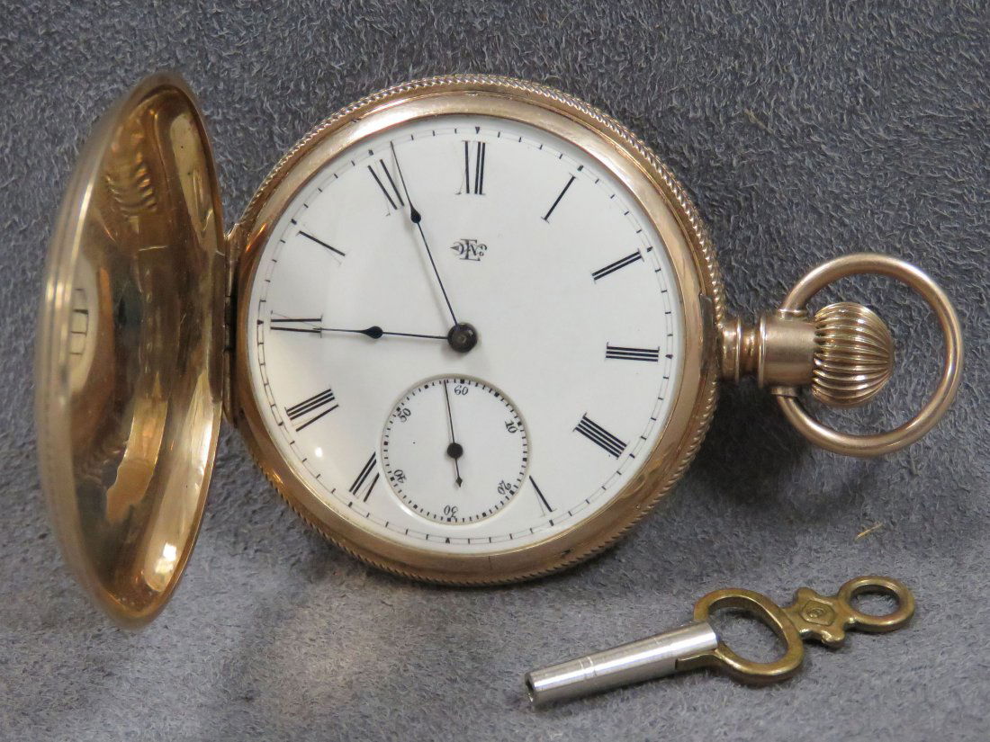 VINTAGE ELGIN GOLD FILLED KEY WIND HUNTER CASE POCKET (1 of 4)