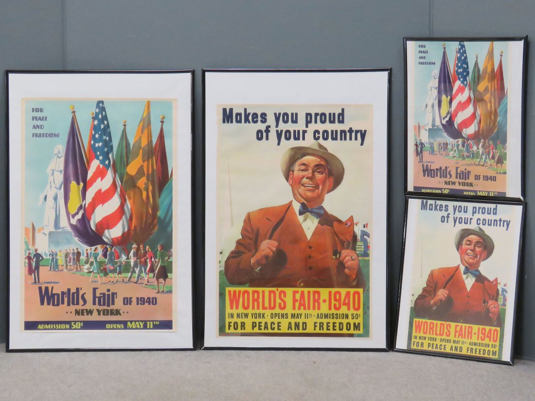 LOT (4) 1939/40 NEW YORK WORLD'S FAIR LITHOGRAPHIC (1 of 2)