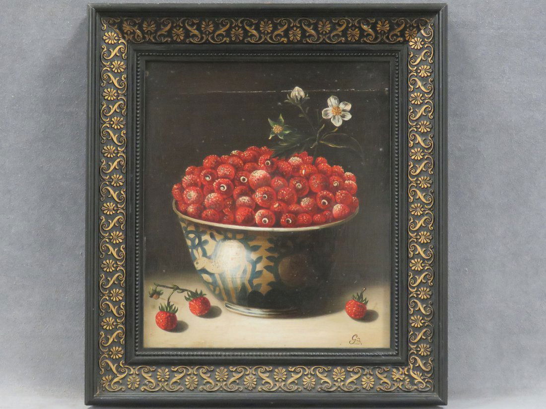 DUTCH SCHOOL (19TH CENTURY), OIL ON PANEL, DELFT BOWL (1 of 4)