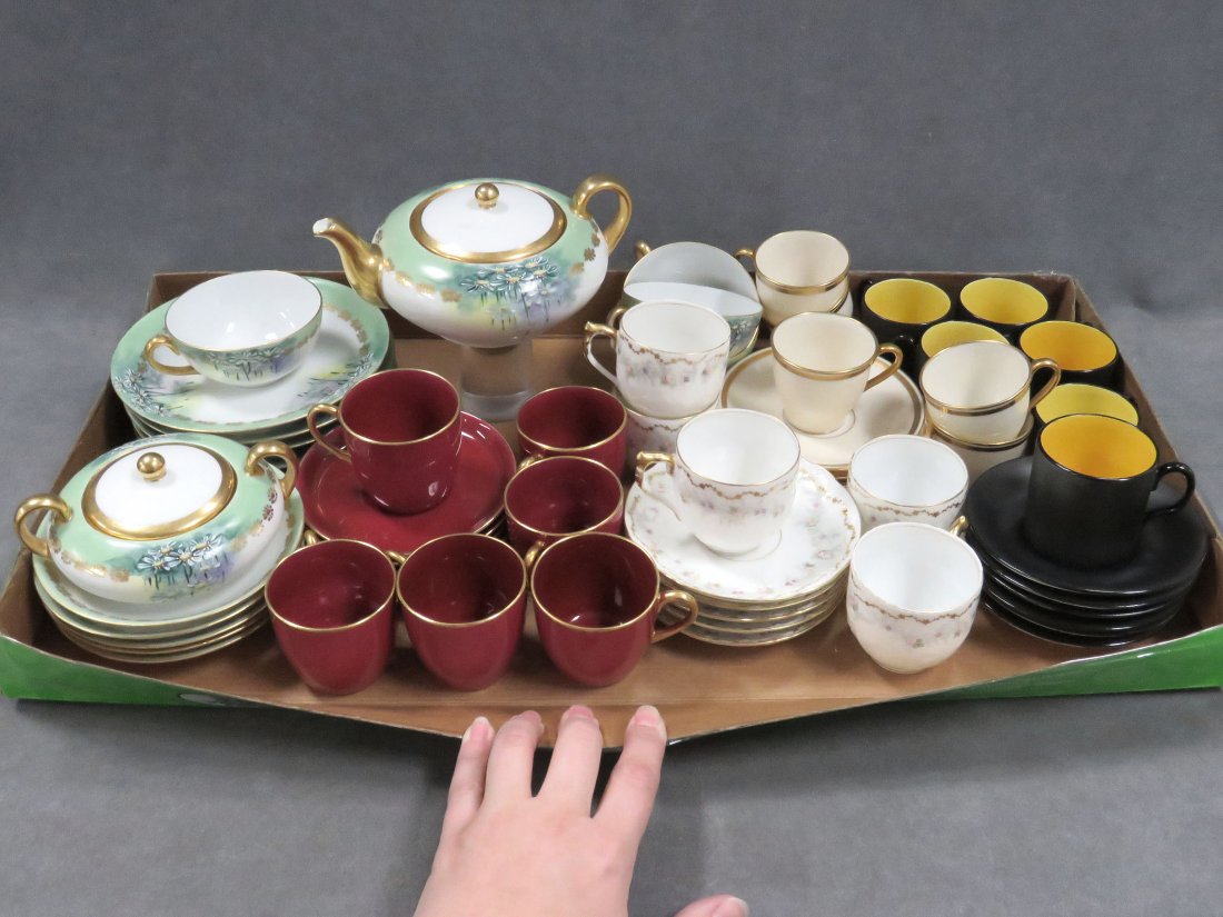 LOT ASSORTED PORCELAIN DEMITASSE CUPS/SAUCERS AND TEA (1 of 6)