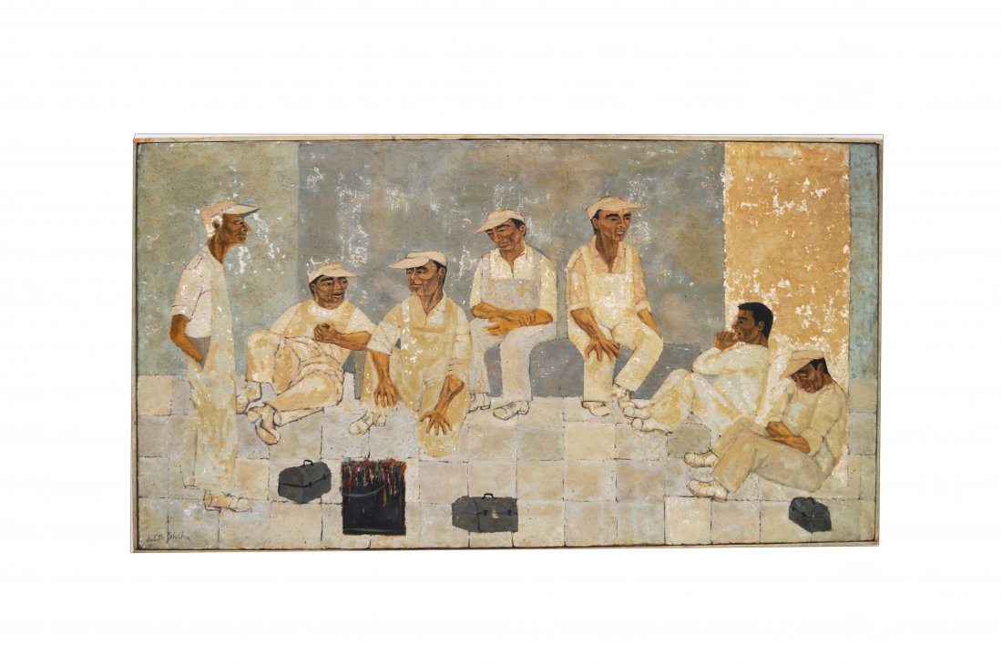 JUDITH SHAHN (AMERICAN 20TH CENTURY), OIL ON CANVAS, (1 of 5)