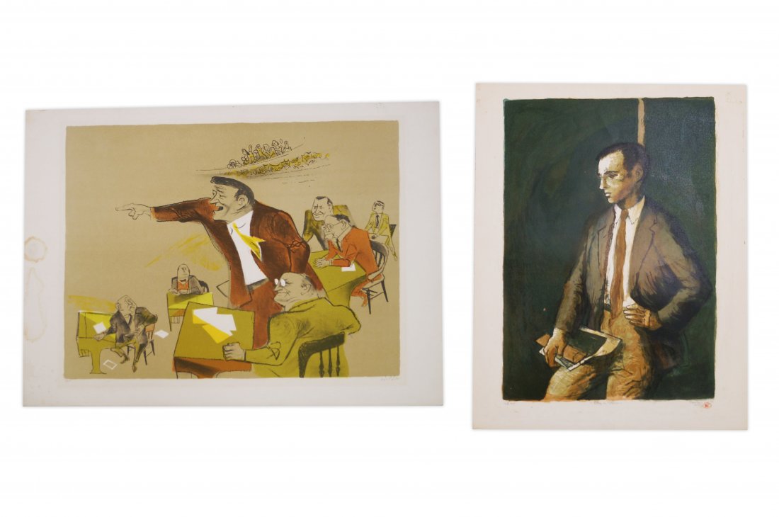 LOT (2) LITHOGRAPHS INCLUDING WILLIAM GROPPER (AMERICAN (1 of 5)