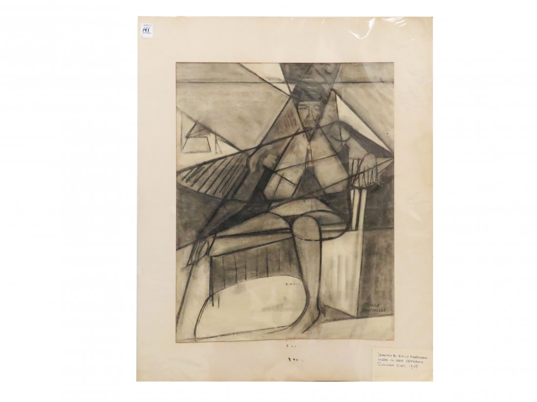 EMILY FARNHAM (AMERICAN 1912-2004), CHARCOAL ON PAPER, (1 of 3)