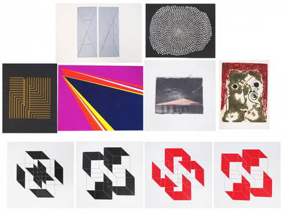 LOT (10) ABSTRACT LITHOGRAPHS AND SERIGRAPHS INCLUDING: LOT (10) ABSTRACT LITHOGRAPHS AND SERIGRAPHS INCLUDING J.J. TORRALBA RITA LETENDRE (CANADA 1928-), HITOSHI NAKAZATO (JAPAN 20TH CENTURY) AND MAURA SHEEHAN