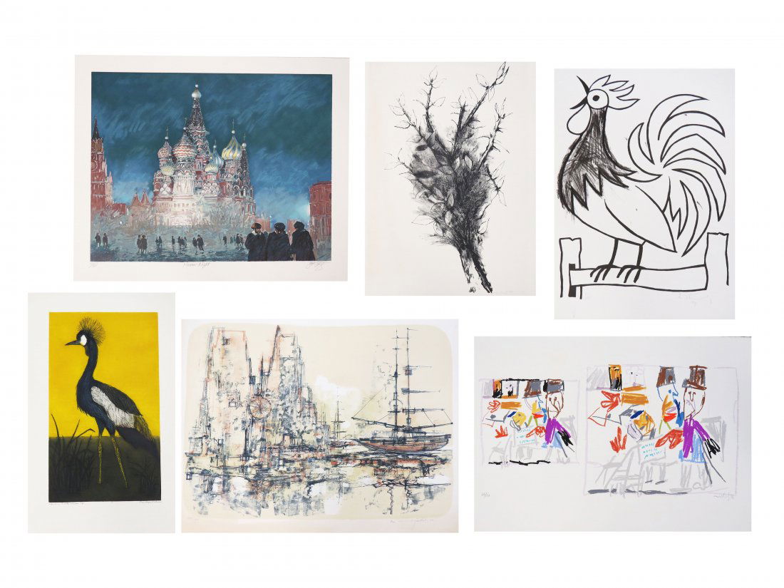 LOT (6) LITHOGRAPHS AND SERIGRAPHS INCLUDING JOHN (1 of 7)