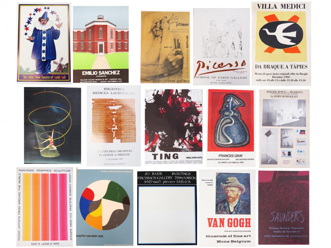 LOT (17) EXHIBITION POSTERS, MOST 1960'S/1970'S (1 of 1)