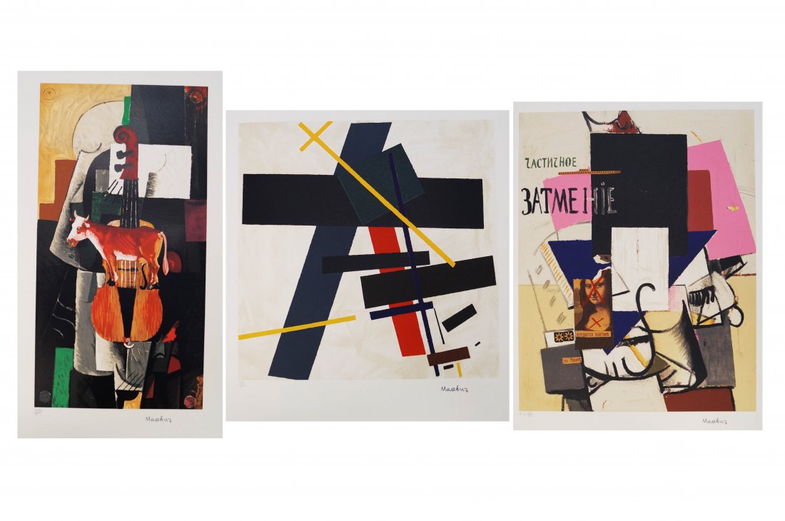 AFTER KAZIMIR MALEVICH (RUSSIAN 1879-1935), LOT (3) (1 of 2)