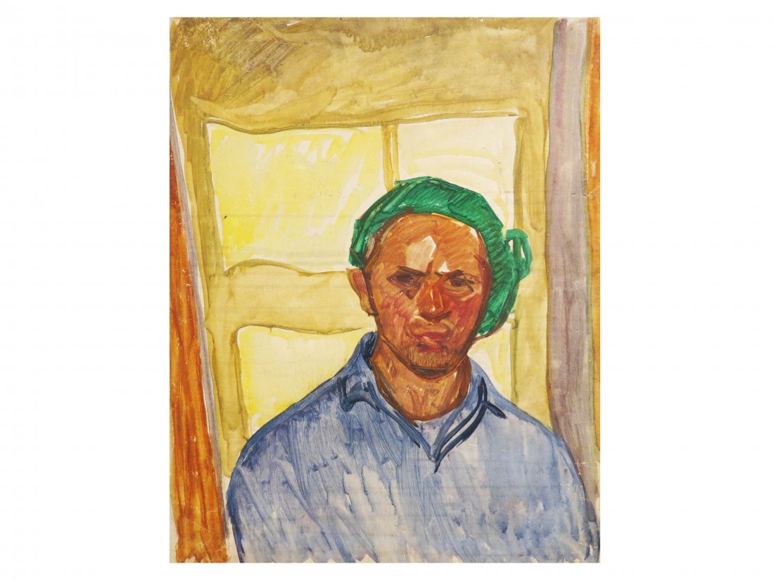 WILLIAM AUERBACH-LEVY (US/RUSSIA 1889-1964), GOUACHE ON (1 of 4)