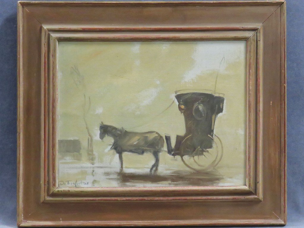 BELA DE TIREFORT (AMERICAN/NY 1894-1993) OIL ON CANVAS (1 of 2)