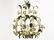 FRENCH STYLE PAINTED METAL CHANDELIER. HEIGHT 20"