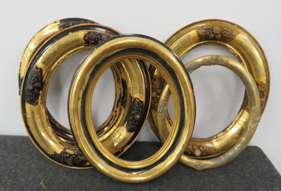 LOT (6) ASSORTED VICTORIAN OVAL FRAMES. 11 X 9 1/2"-14 (1 of 2)