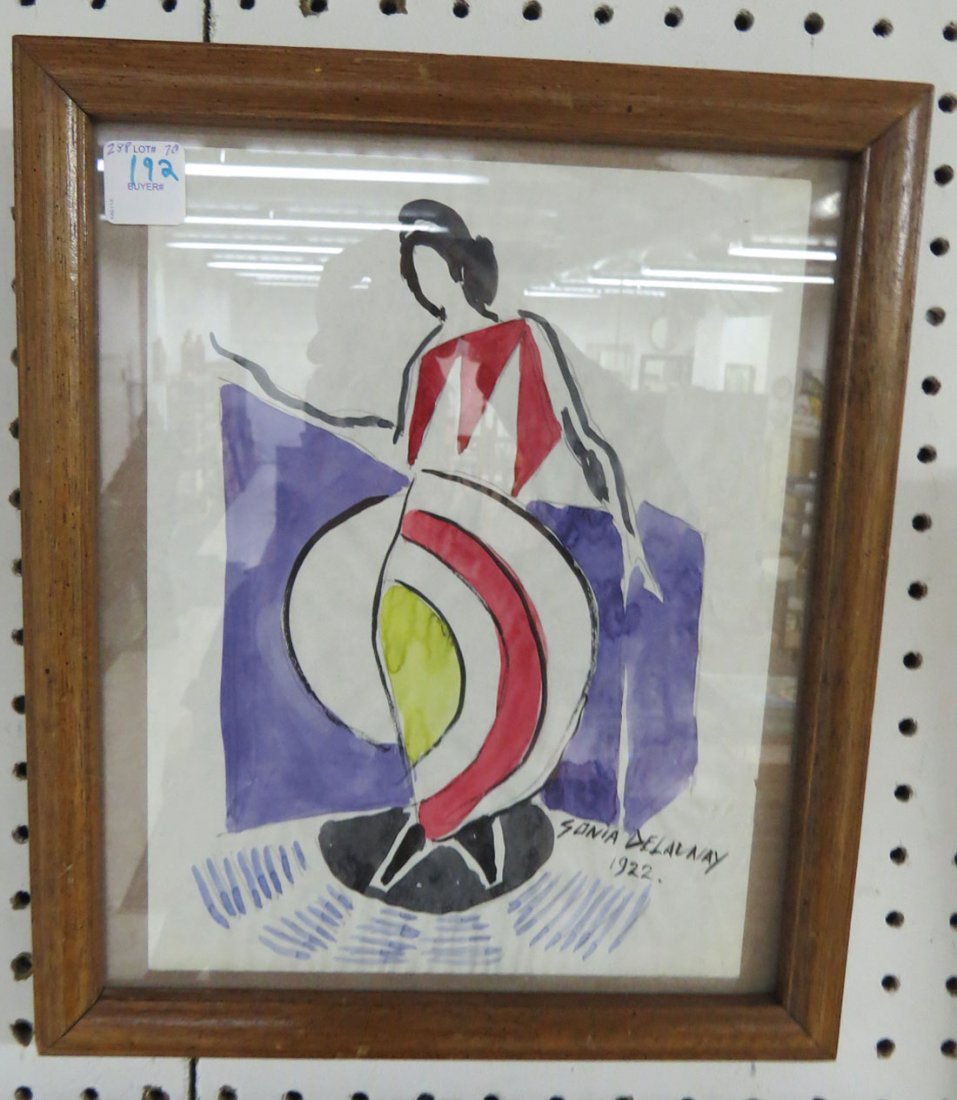 FRENCH/RUSSIAN SCHOOL (20TH CENTURY) WATERCOLOR, (1 of 2)