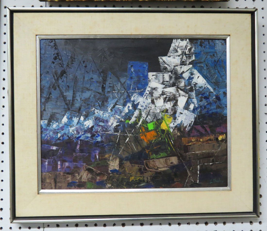 AMERICAN SCHOOL (20TH CENTURY), OIL ON MASONITE, (1 of 2)