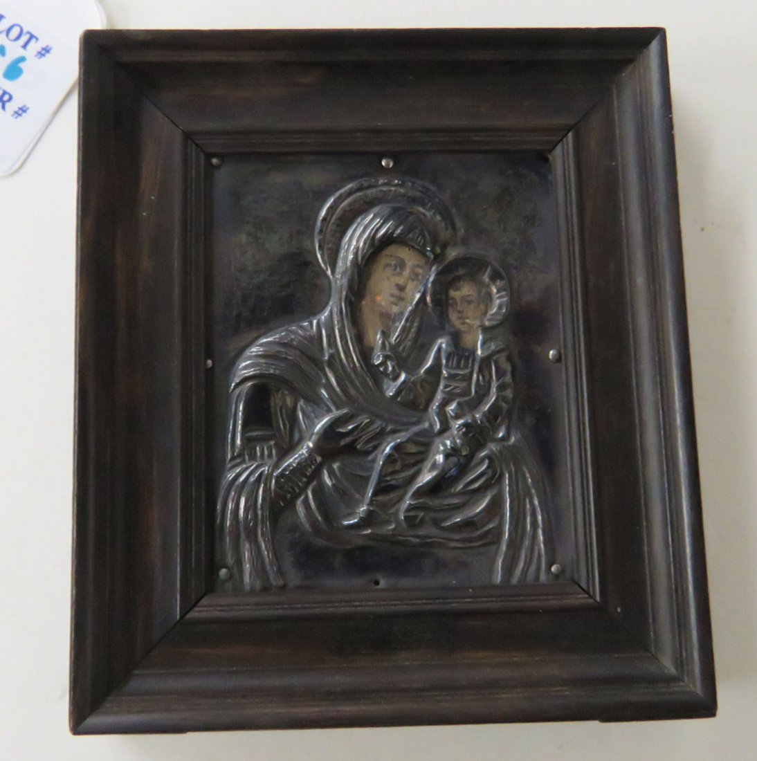 RUSSIAN TRAVELING ICON, "MOTHER OF GOD SMOLENSKAYA", (1 of 3)