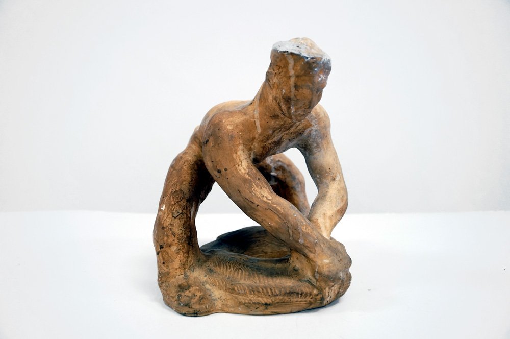 LOUIS SLOBODKIN (AMERICAN 1903-1975), PLASTER, SAILOR: LOUIS SLOBODKIN (AMERICAN 1903-1975), PLASTER, SAILOR COILING ROPE, SIGNED ROBINSON GALLERIES INC., NY, 1937. HEIGHT 9 1/2" REFERENCE: SECOND EXHIBITION BY THE SCULPTOR'S GUILD, BROOKLYN MUSEUM, 1938,