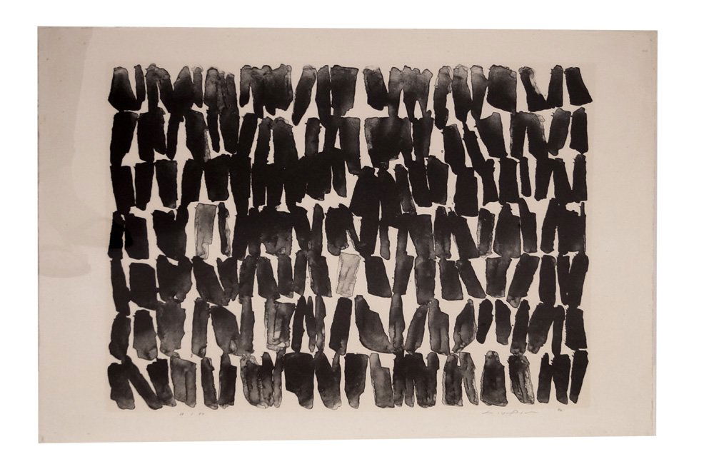 LEE UFAN (KOREA 1936-), LITHOGRAPH, UNTITLED, SIGNED (1 of 2)