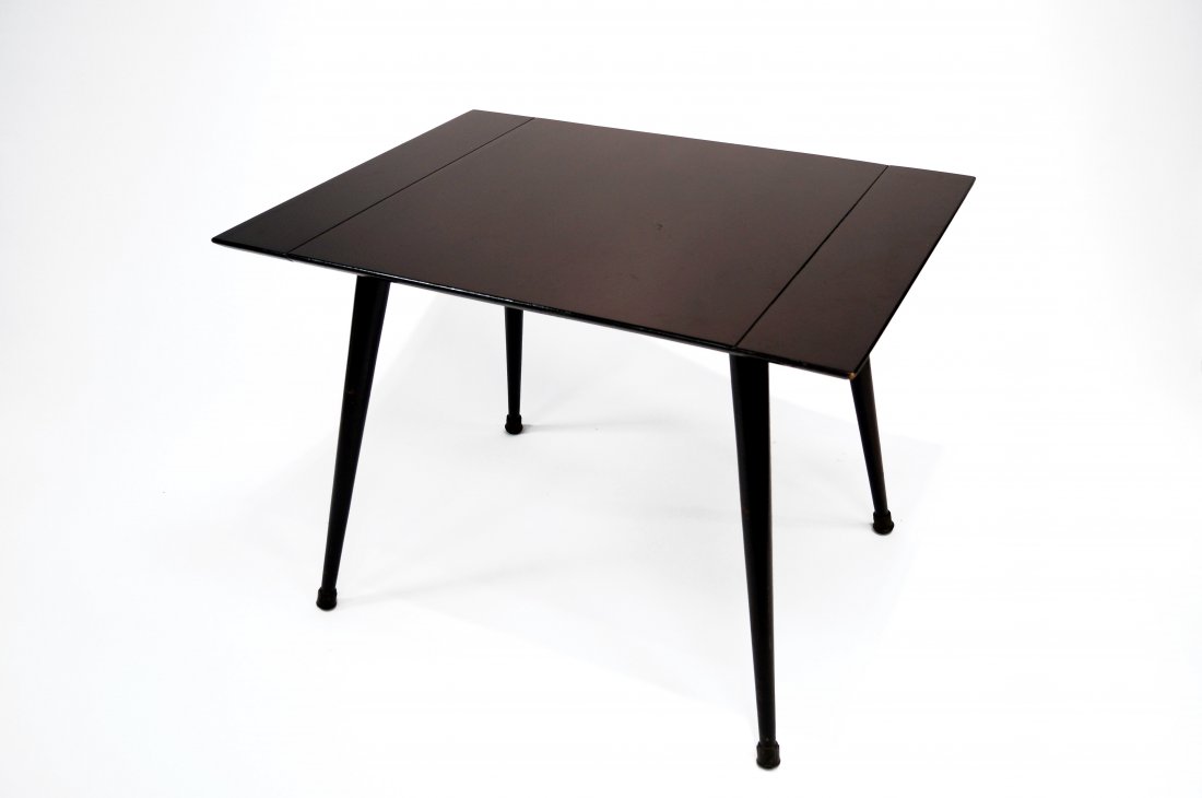 PAUL MCCOBB PLANNER GROUP, EBONIZED TABLE WITH (2) 10" (1 of 3)