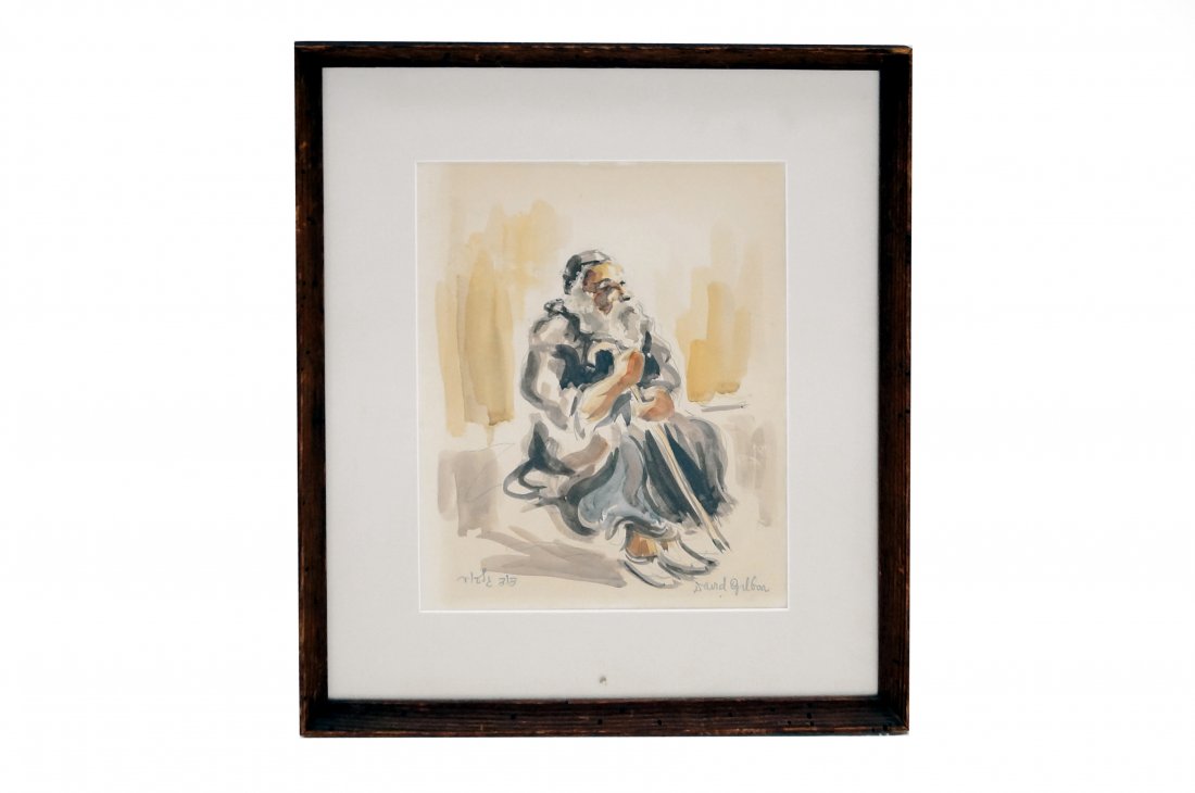 DAVID GILBOA (ROMANIA/ISRAEL 1910-1976) WATERCOLOR AND (1 of 3)