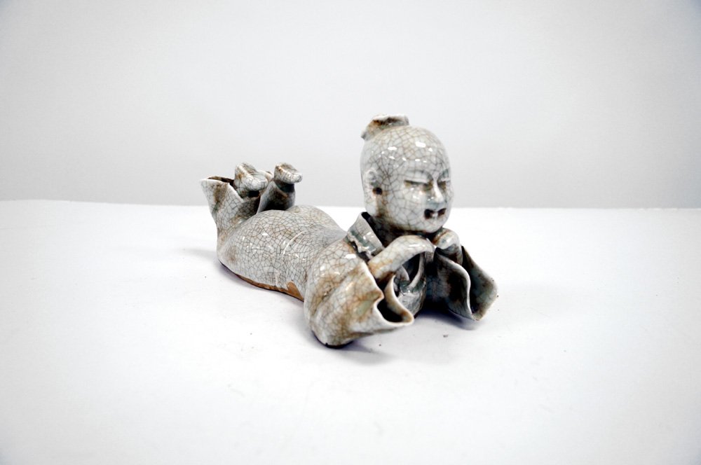 CHINESE PORCELAIN MING STYLE CELADON CRACKLE GLAZE (1 of 4)