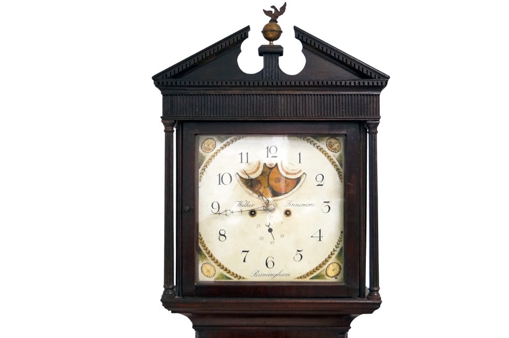 GEORGE III INLAID MAHOGANY TALL CASE CLOCK, SIGNED (1 of 5)