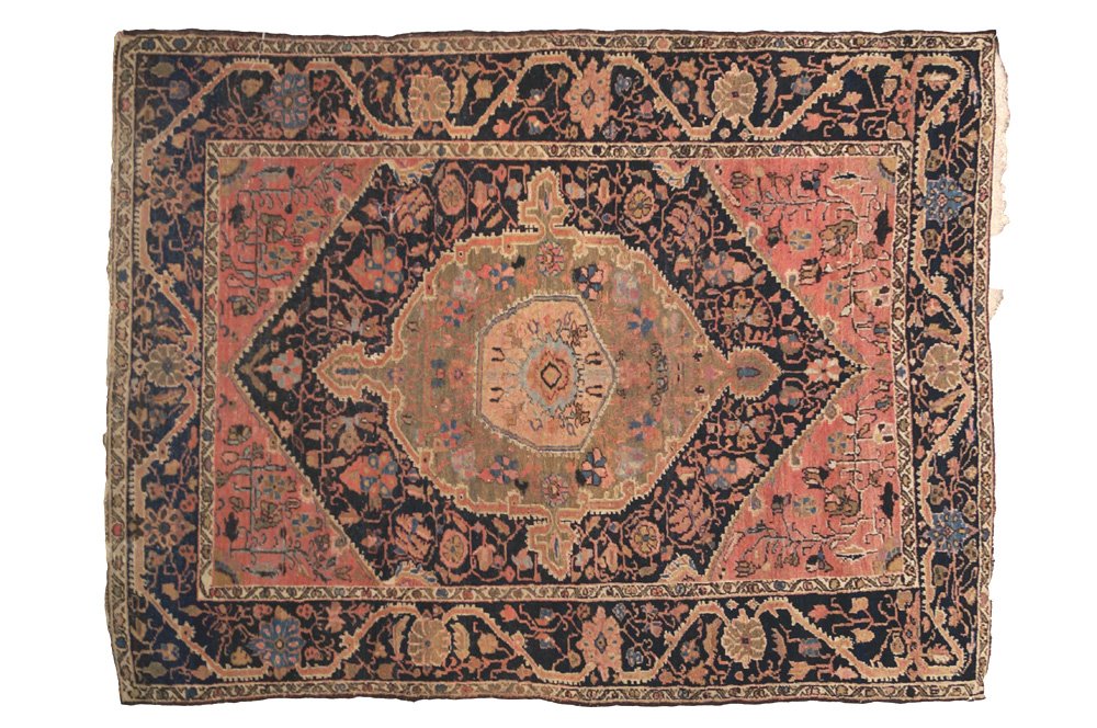 ANTIQUE NORTH WEST PERSIAN RUG, POSSIBLY JOZAN. 39 X (1 of 4)
