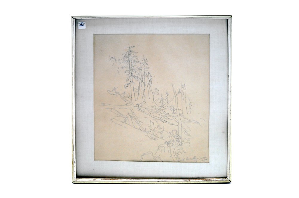 KENNETH CALLAHAN (AMERICAN 1905-1986), INK ON PAPER, (1 of 2)