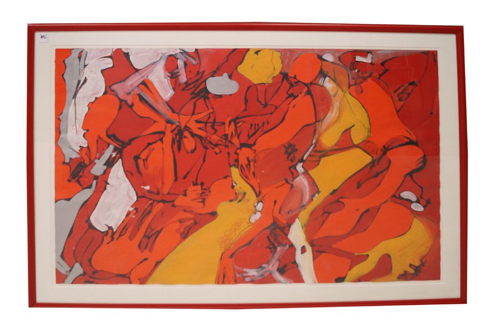 AMERICAN SCHOOL (20TH CENTURY), WATERCOLOR AND GOUACHE (1 of 2)