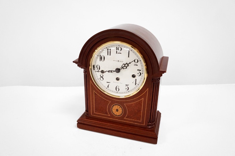 HOWARD MILLER REGENCY STYLE INLAID BRACKET CLOCK WITH (1 of 3)